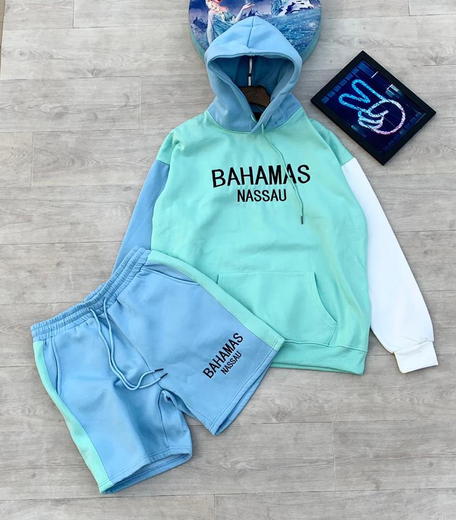 Exclusive Men Up and Down Bahamas Hoodie and Shorts